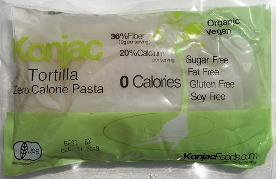 Konjac Tortilla Pasta Front Package