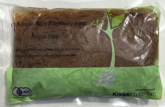 Konjac Oat Raspberry Fiber Pasta - Angel Hair Front Package