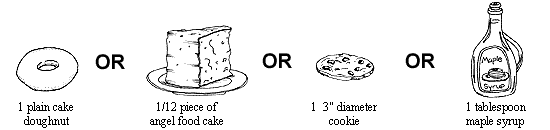 Illustration of sugary foods.
